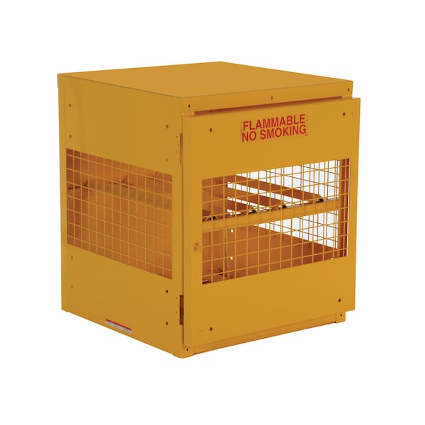 Yellow Cylinder Cabinet Horizontal 4 Cylinder Capacity